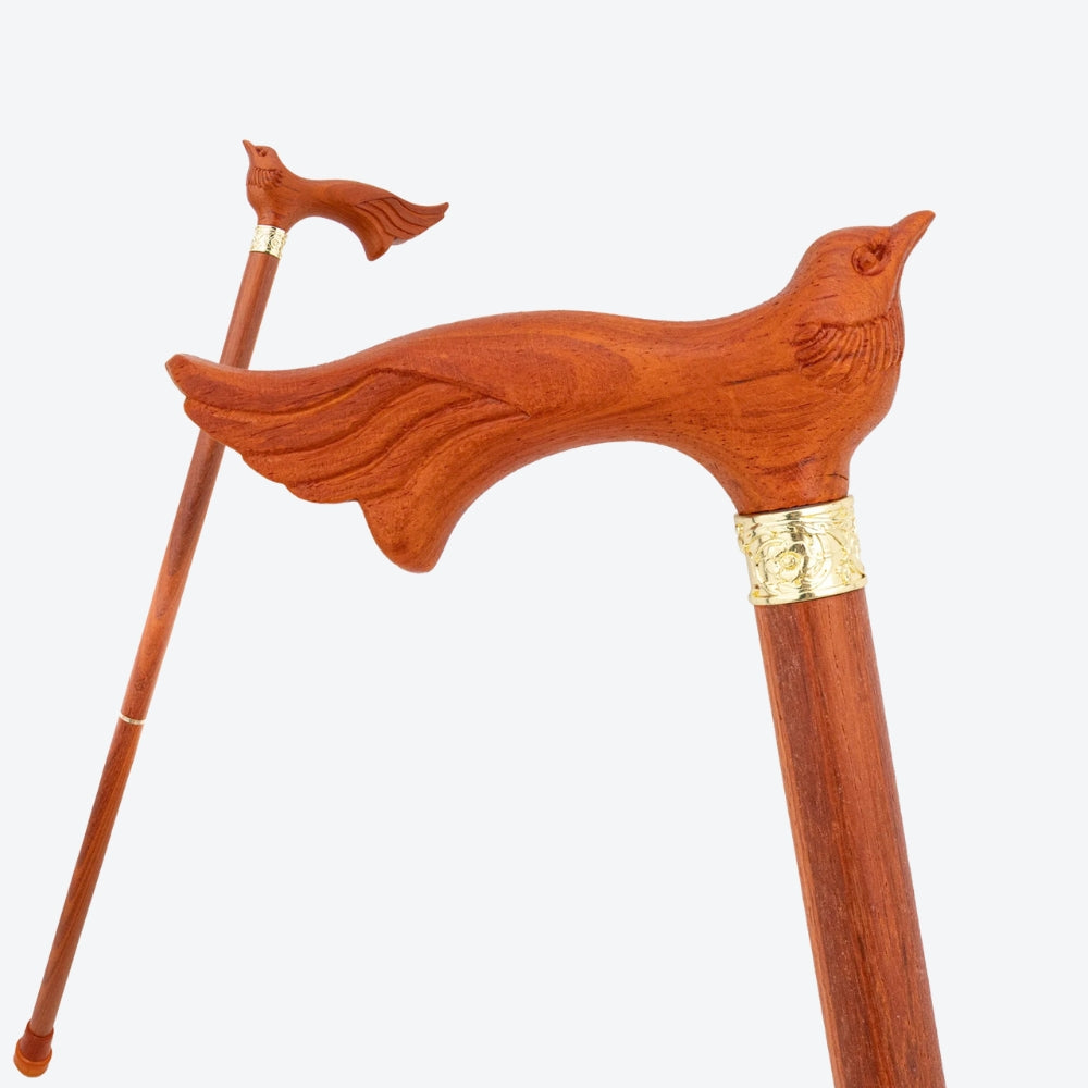 Vintage Serene Bird Wooden Classic Cane-Bastoni Co