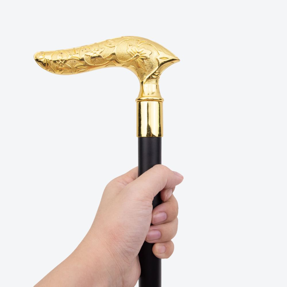 Bastoni Golden Flower Embossed Walking Stick