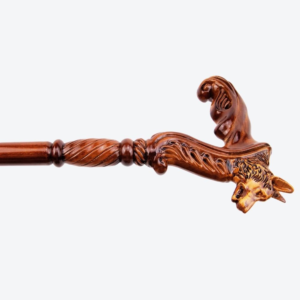 Bastoni Wolf Style German Beech Wood Walking Stick
