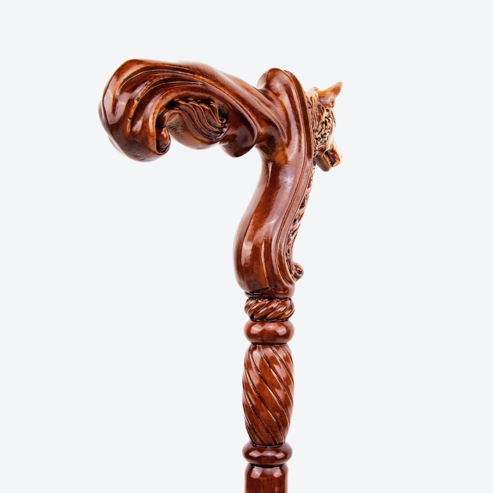 Bastoni Wolf Style German Beech Wood Walking Stick