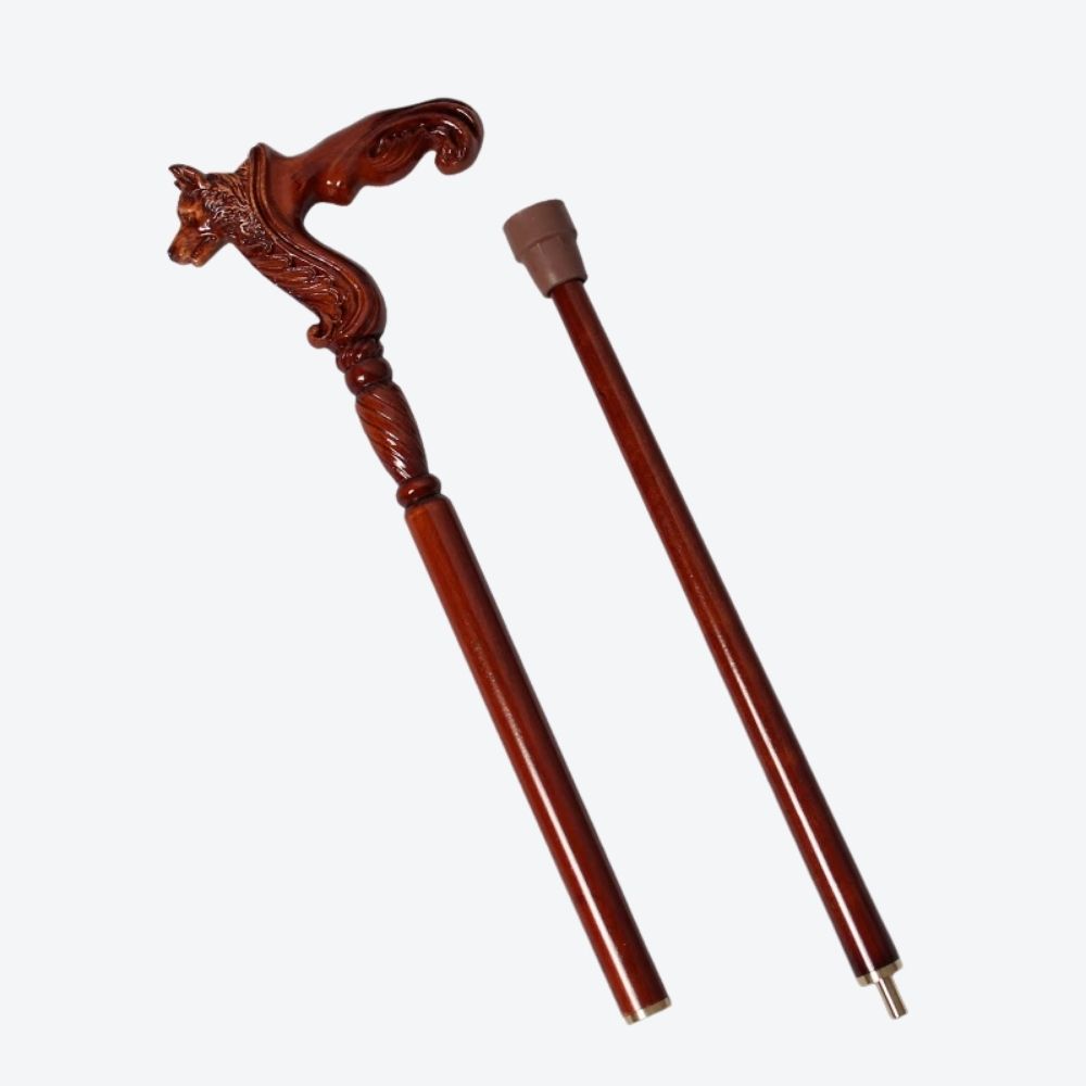 Bastoni Wolf Style German Beech Wood Walking Stick