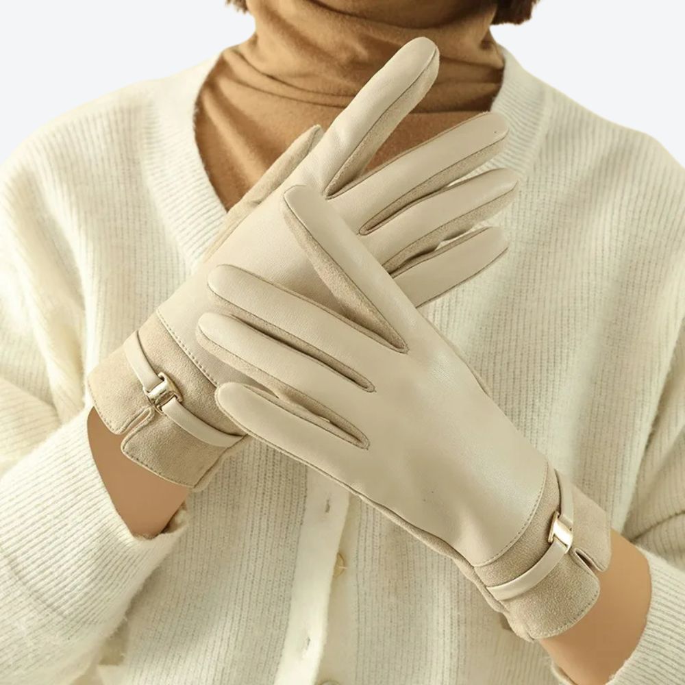 Elegant and Flexible White Polyester Women's Glove - Bastoni